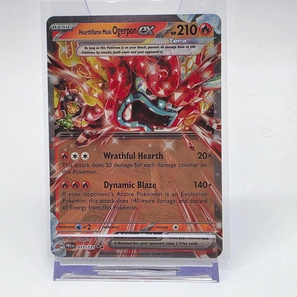 Pokemon Hearthflame Mask Ogerpon ex 017/131 Twilight Masquerade Double Rare Holo